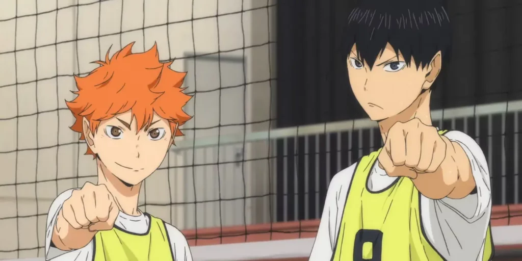 `HInata dan Kageyama yang berada di 1 tim voli yang sama