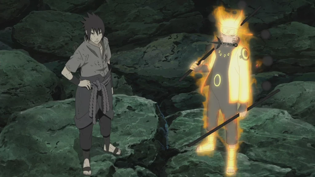 Naruto dan Sasuke yang siap menghadapi Madara Uchiha