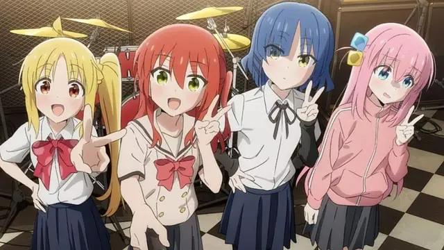 Para Anggota Kussoku Band di anime Bocchi the Rock