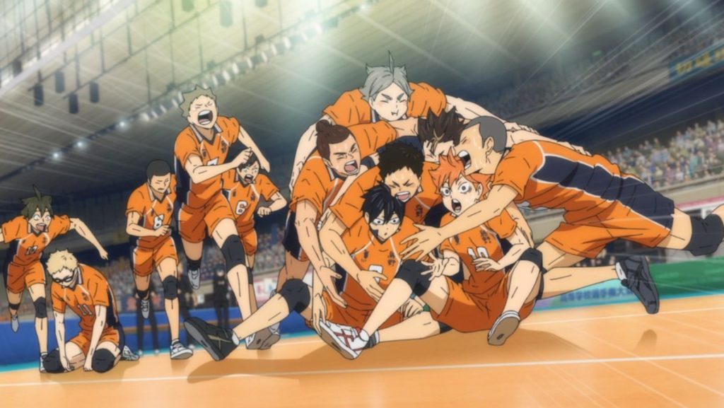 Haikyuu!! Tim HInata memenangkan trophi